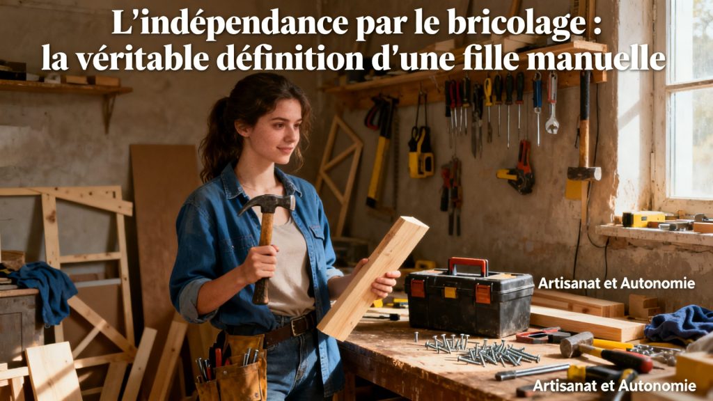 L'indépendance par le bricolage : la véritable définition d'une fille manuelle avec texte