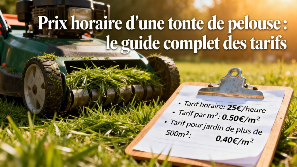Prix horaire d'une tonte de pelouse : le guide complet des tarifs avec texte