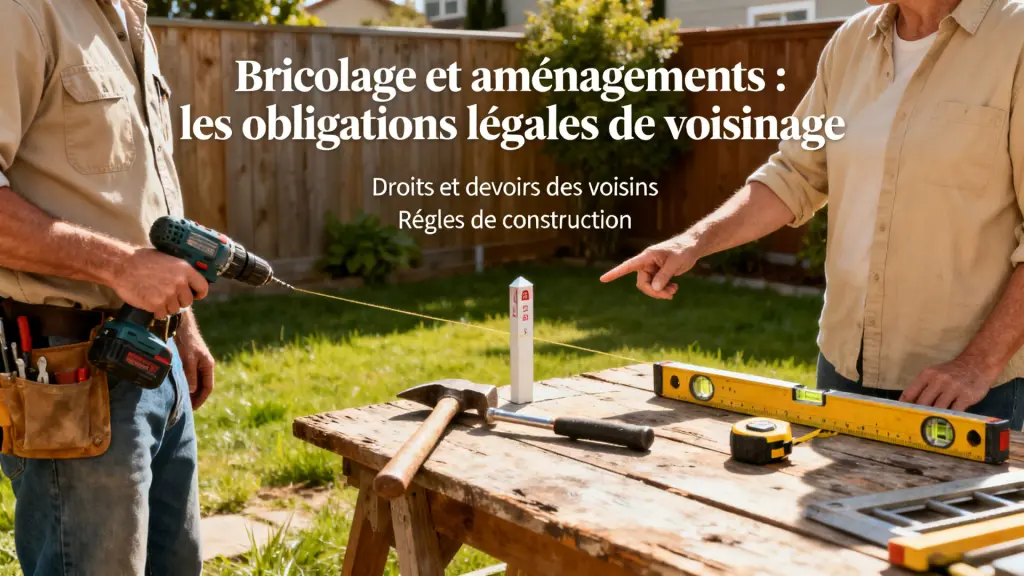 Bricolage et aménagements : les obligations légales de voisinage avec texte