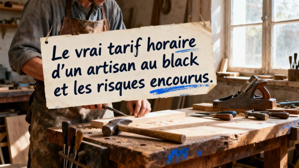 Le vrai tarif horaire d'un artisan au noir et les risques encouragés avec texte