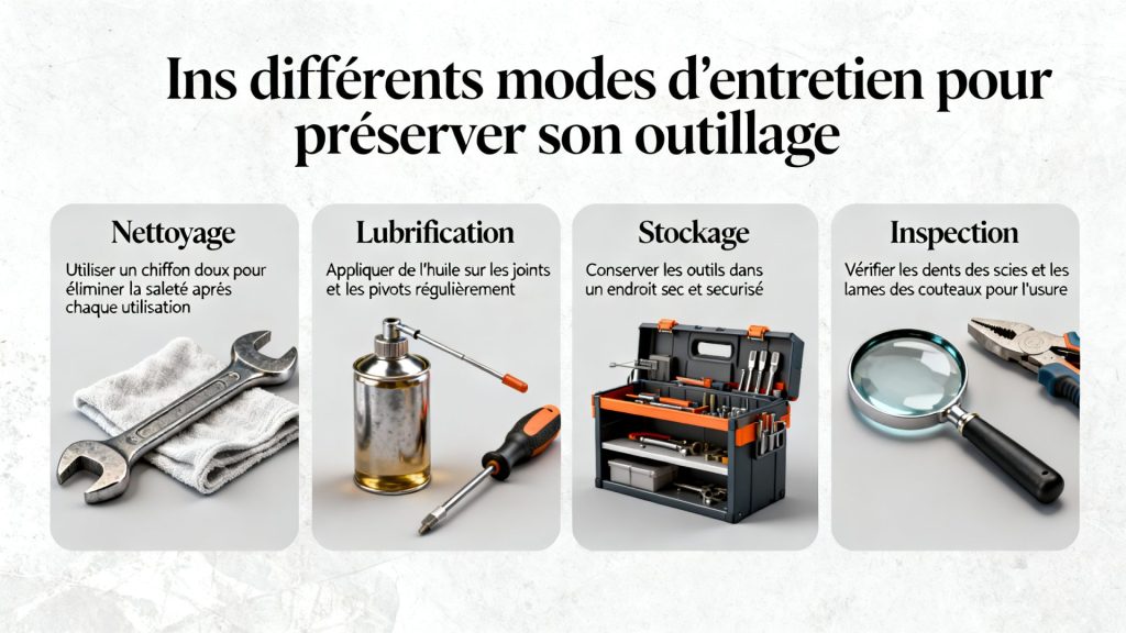 Les différents modes d'entretien pour préserver son outillage avec texte