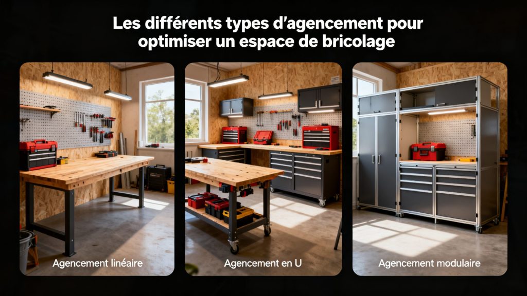 Les différents types d'agencement pour optimiser un espace de bricolage avec texte
