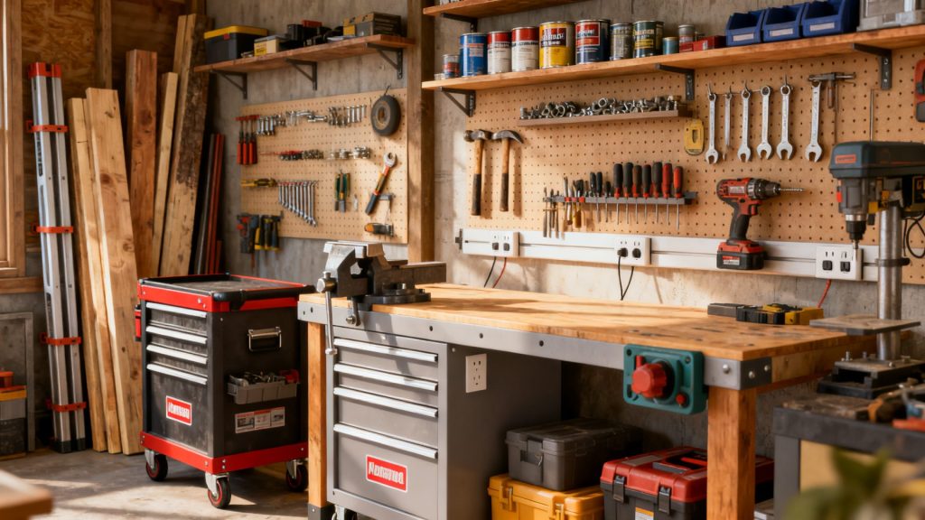 Les différents types d'agencement pour optimiser un espace de bricolage sans aucun texte