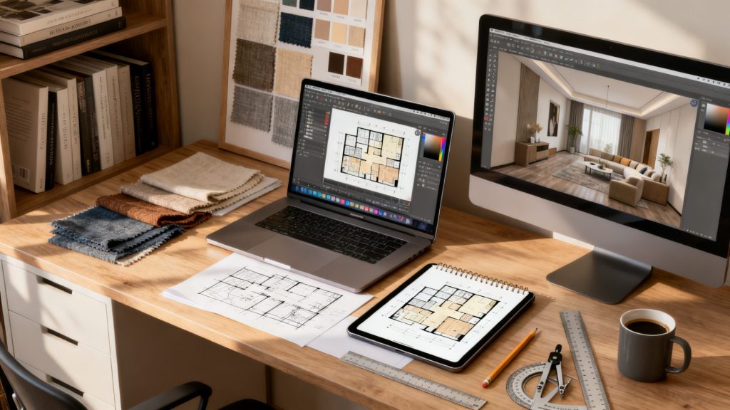 Les logiciels de conception et de design utilisés par l'équipe de Joanna Gaines sans aucun texte