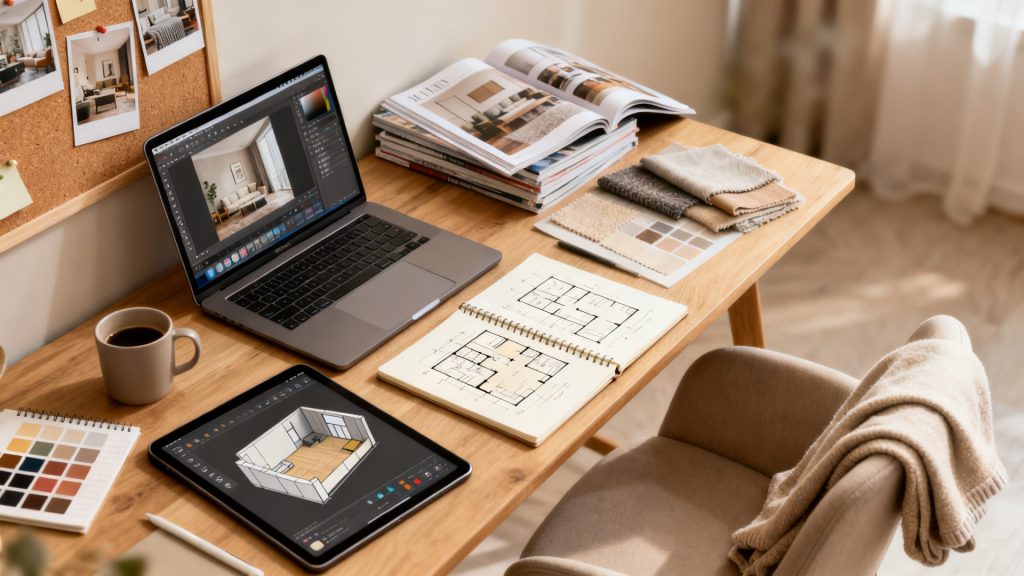 Les logiciels de conception et de design utilisés par l'équipe de Joanna Gaines sans aucun texte