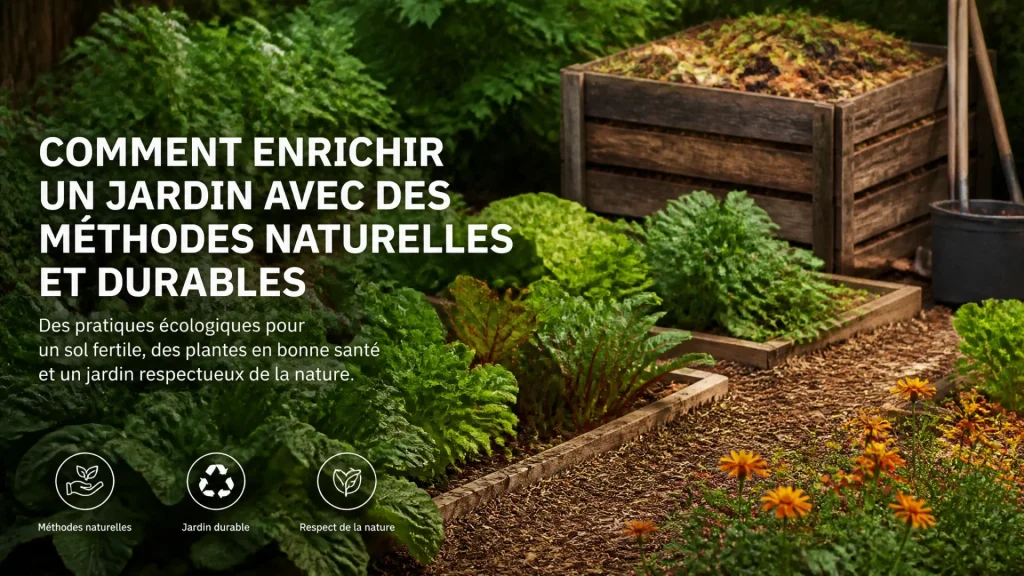 Comment enrichir un jardin avec des méthodes naturelles et durables avec texte