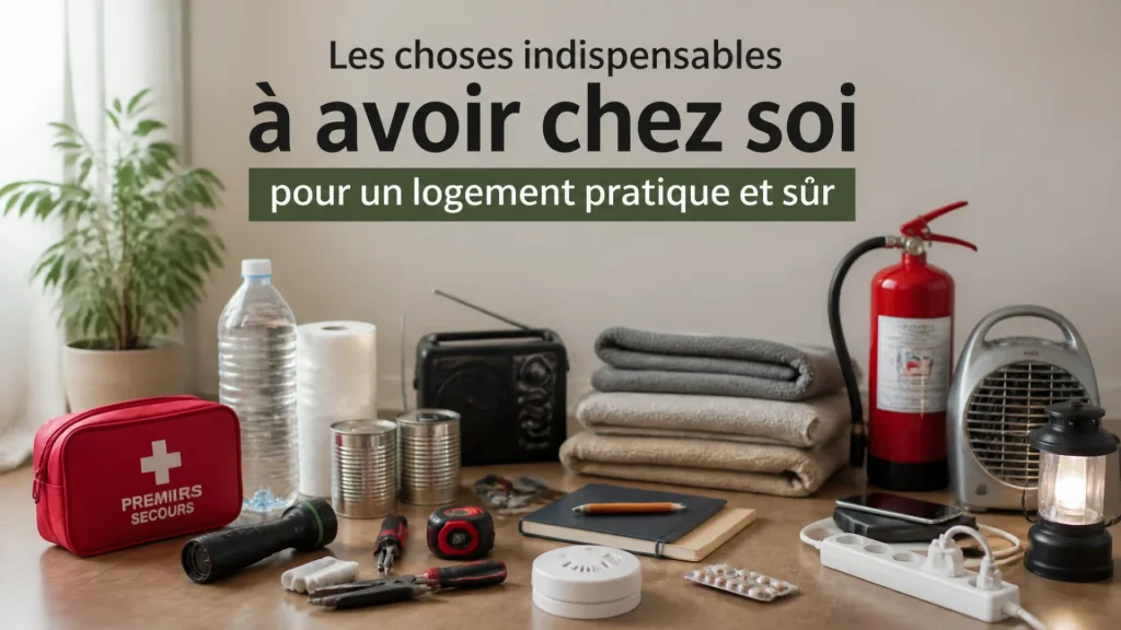 Les choses indispensables à avoir chez soi pour un logement pratique et sûr avec texte