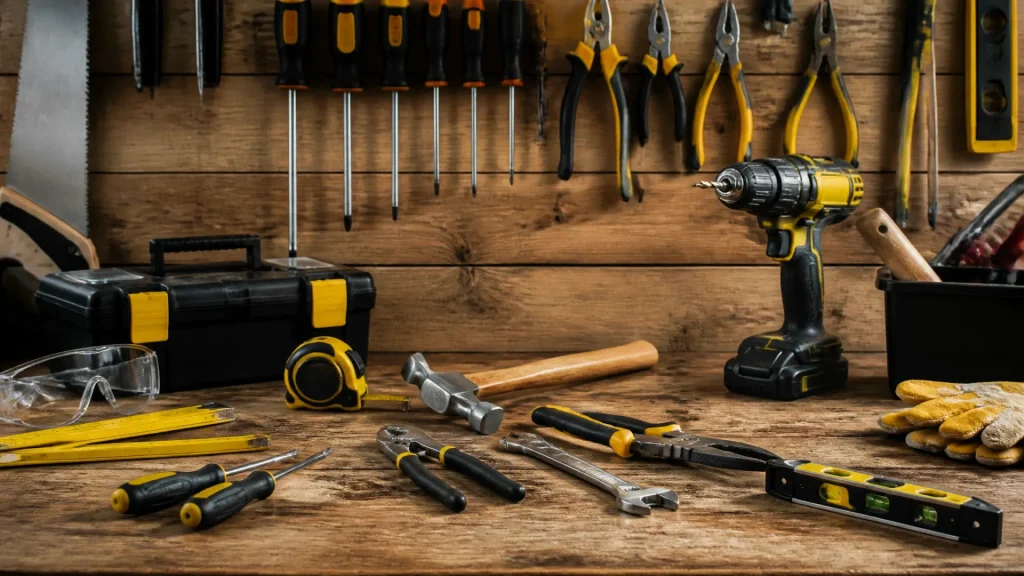 Les outils de bricolage indispensables et leurs usages sans aucun texte