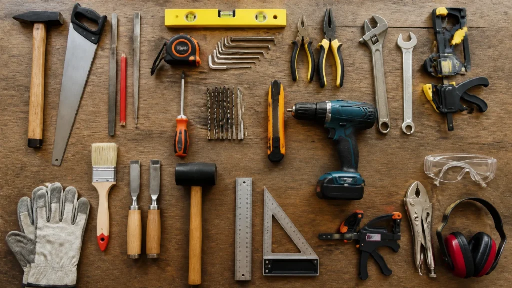 Les outils de bricolage indispensables et leurs usages sans aucun texte