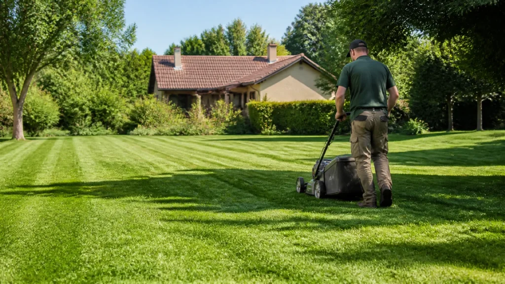 Quel est le prix moyen d'une tonte de pelouse pour 1000 m² ?