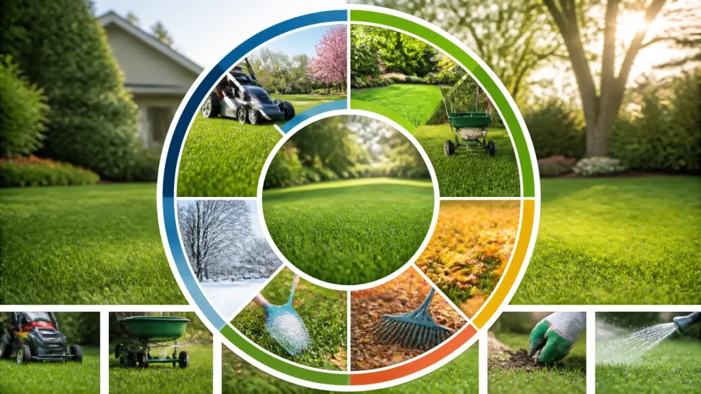 Plan d'entretien de la pelouse : calendrier saisonnier et conseils
