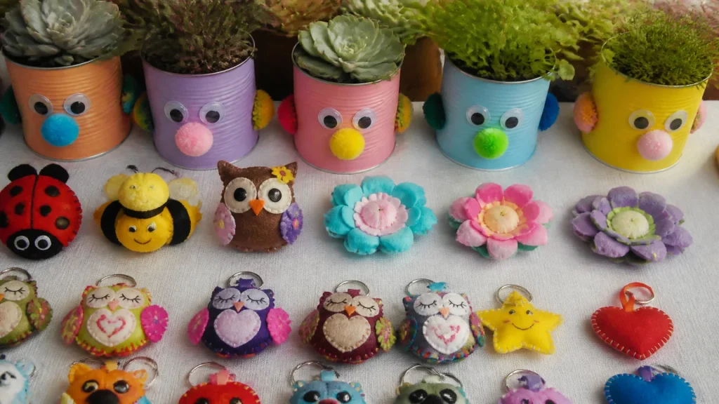 De petites créations faciles à réaliser et à vendre pour les enfants.